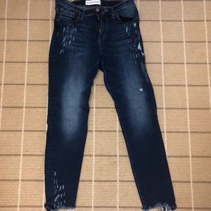 Flying monkey distressed blue jean